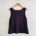 Eileen Fisher - Black nylon cotton sleeveless knit sweater, XL