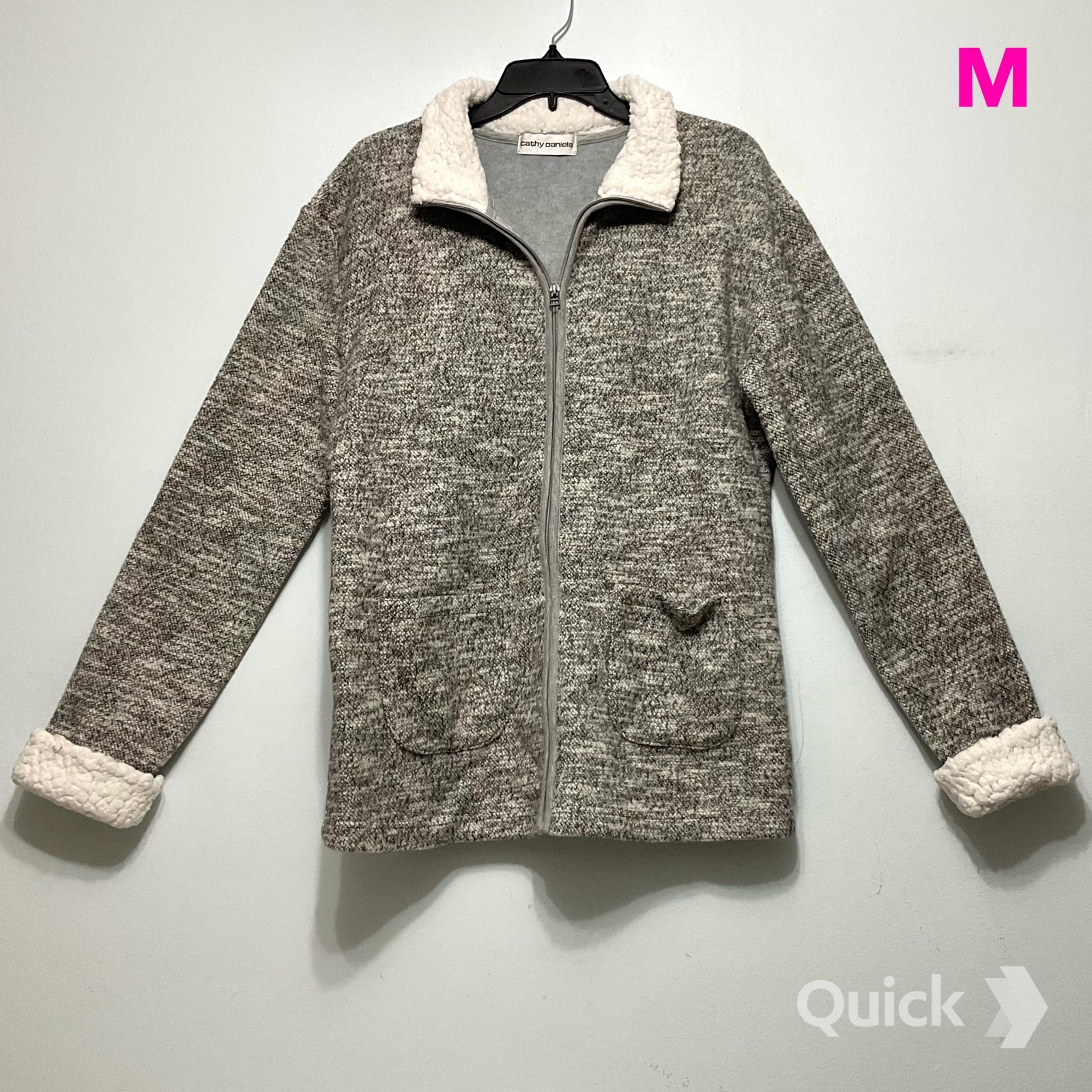 M - New Cathy Daniels Sherpa Knit Jacket