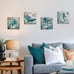 Bathroom Wall Art Beach Decor Ocean Sea Turtle Octopus Canvas Pictures
