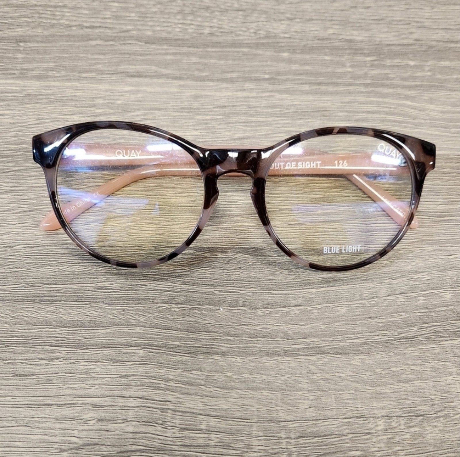 Quay Milky Tortoise / Clear Rx OUT OF SIGHT RX Unisex Glasses | BLCKJ-1372