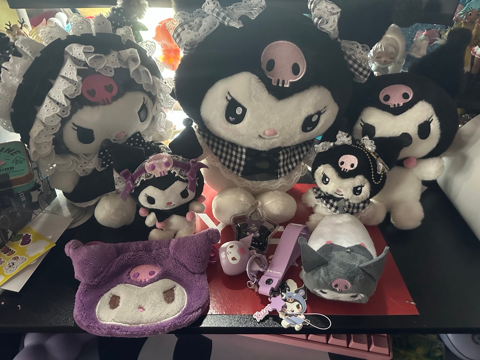 Kuromi Sanrio Plushie and Accessory bundle