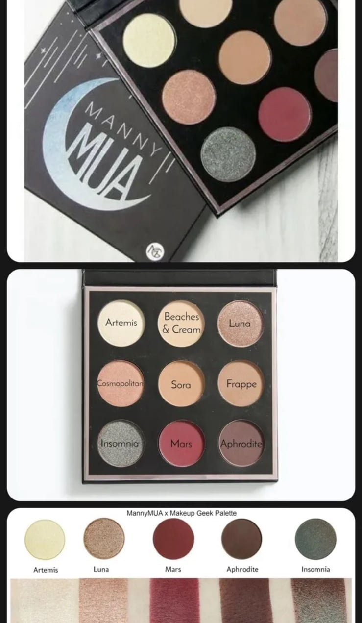 Makeup Geek x Manny MUA Eyeshadow Palette “Limited edition”