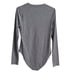Good American Ribbed Henley Bodysuit Heather Grey Long Sleeve Button Large Sz 3