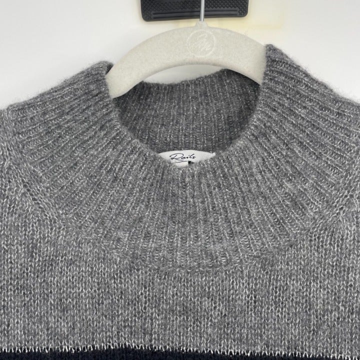 RAILS Size Medium ELLISE SWEATER Cashmere shops Wool Silk Blend Black Striped Womens