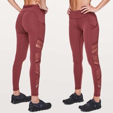 Lululemon Speed Up Tight Sz 8 *Mesh 28 In Savannah