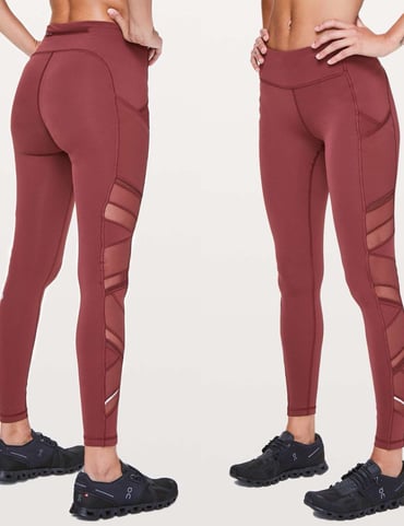 Lululemon Speed Up Tight Sz 8 *Mesh 28 In Savannah