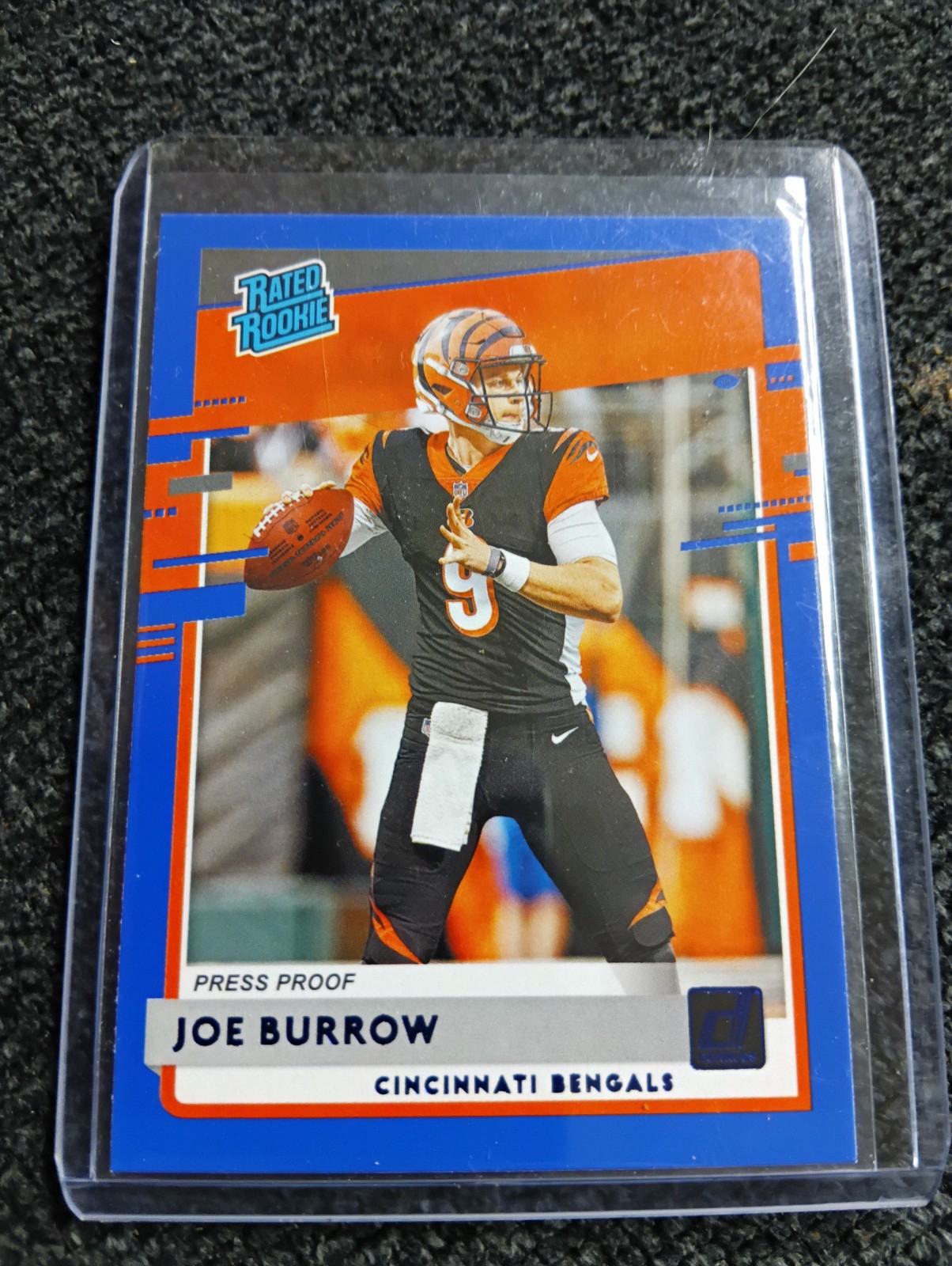 2020 Panini Donruss - Rated Rookie Press Proof Blue #301 Joe Burrow (RC)