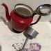 Vintage Antique Collectible Pyrex enamelware coffee pot percolator red