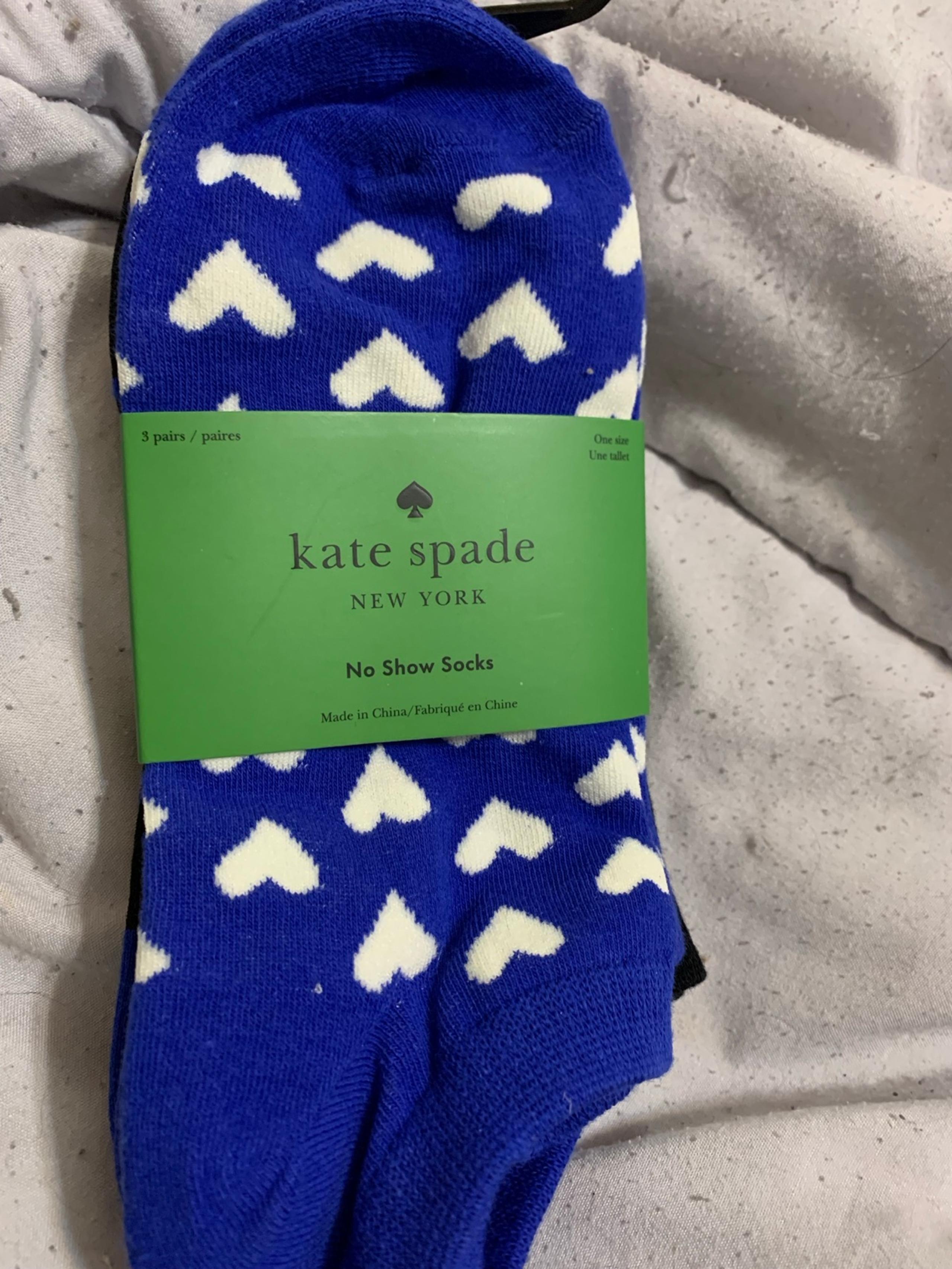 Kate Spade no show 3 pack socks nwt