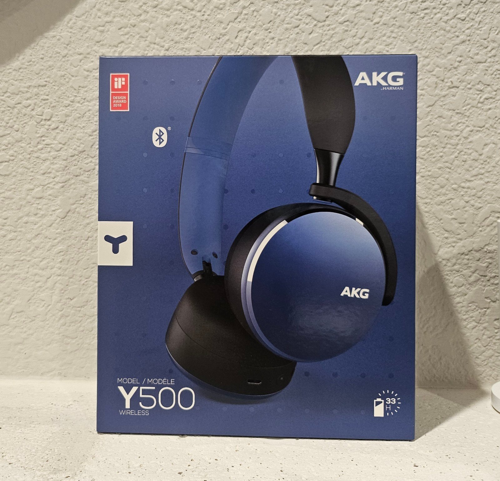 AKG Y500 Wireless Bluetooth Headphones Blue