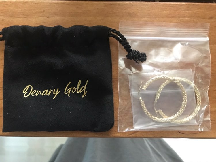 Real gold hoop earrings 10K