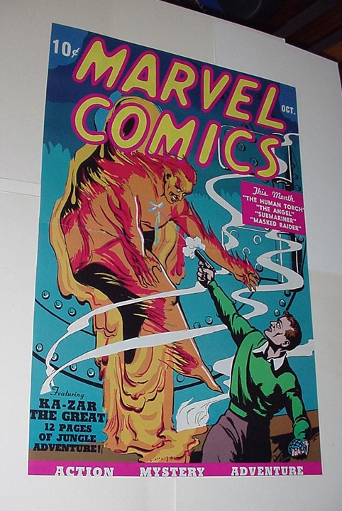 Invaders Poster # 5 Human Torch Marvel Comics # 1 Cover Frank R. Paul