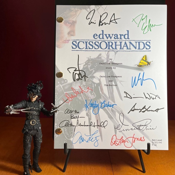 Edward Scissorhands Script Cast-Signed- Autograph Reprints- 116 Pages