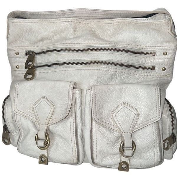 Marc by Marc Jacobs Faridah Off White Leather Shoulder Bag Tote