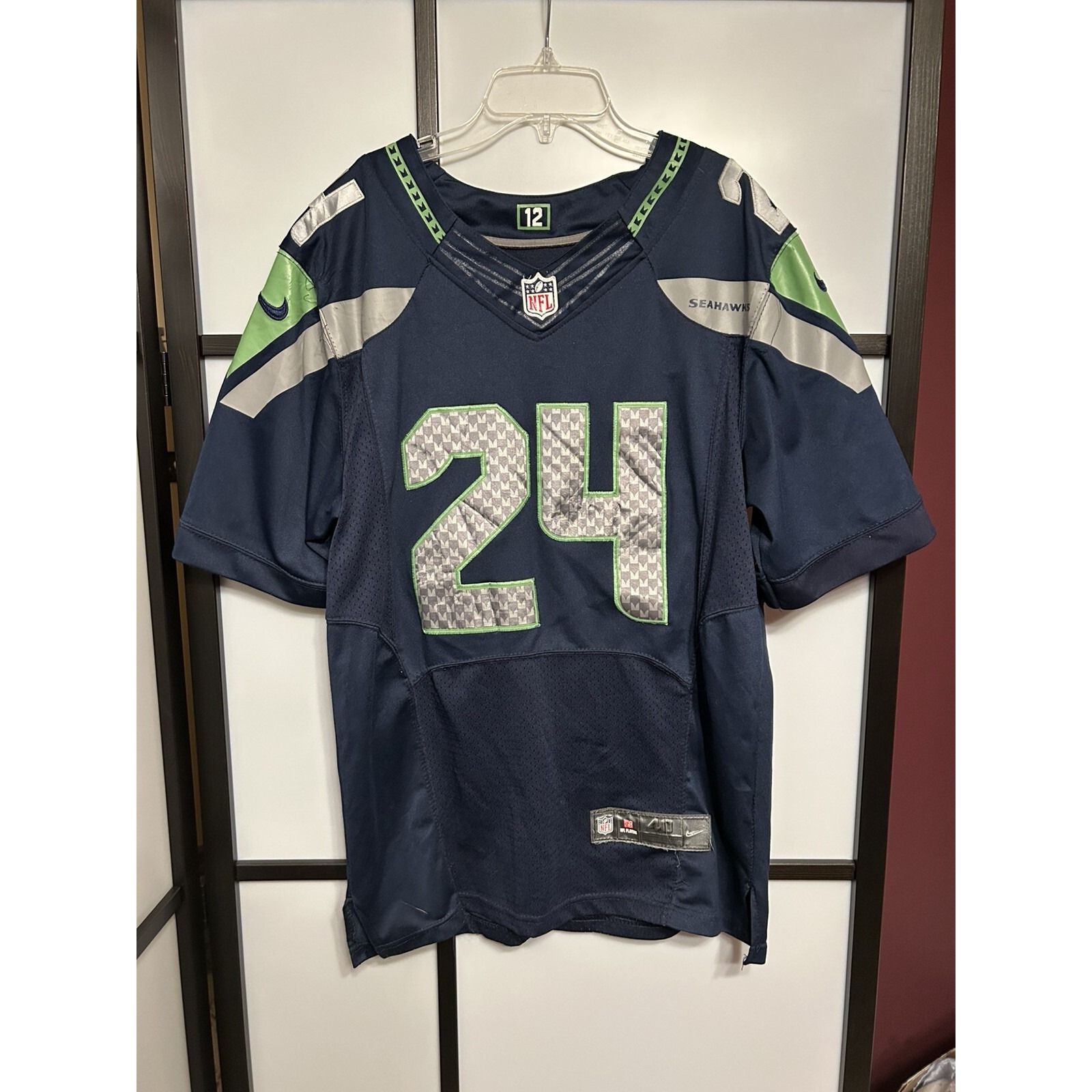 Seattle Seahawks NFL Jersey 24 Lynch Size 40