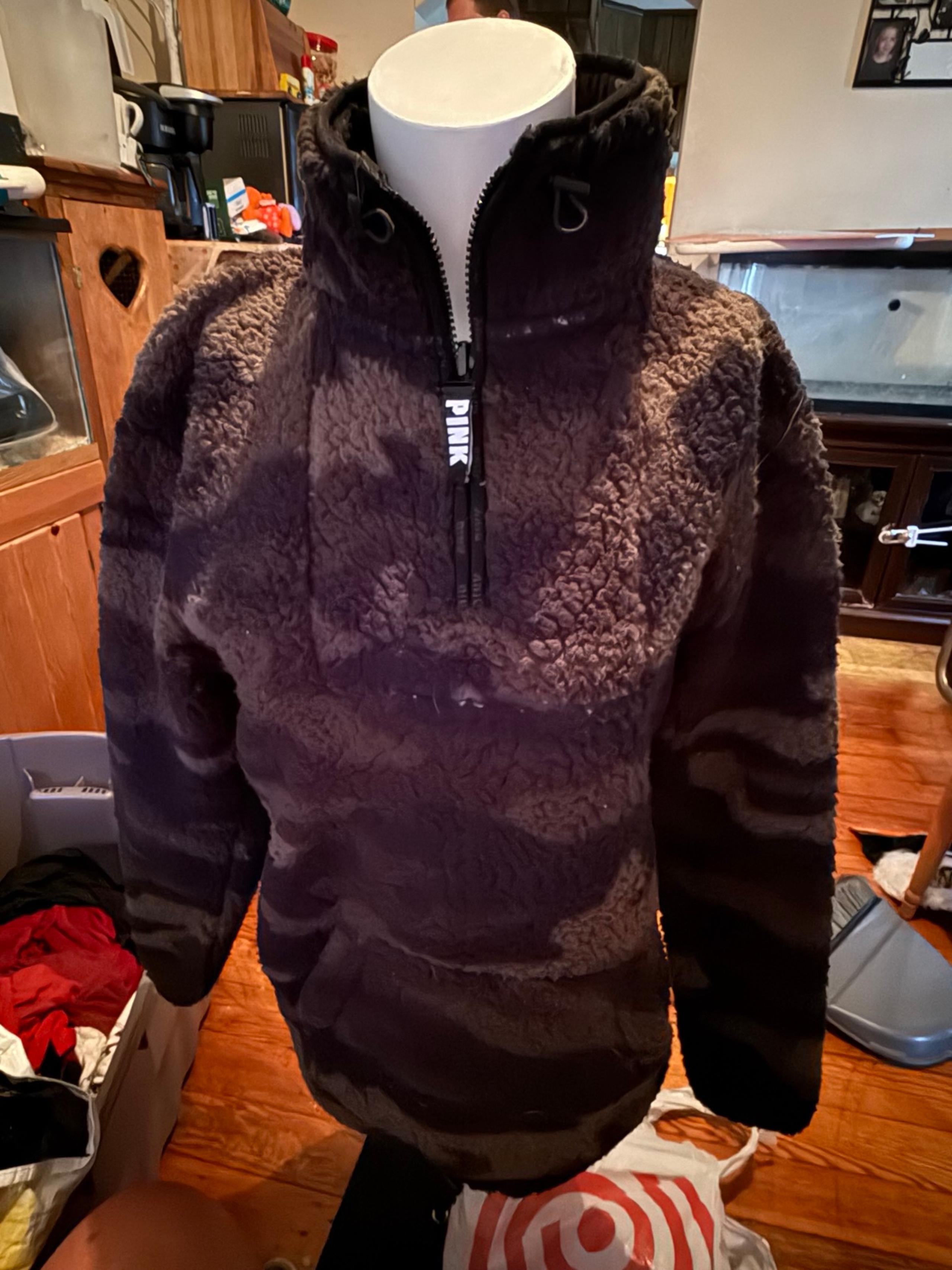 Camo Sherpa pullover by pink