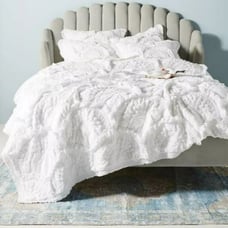 Anthropologie Rivulets King Quilt