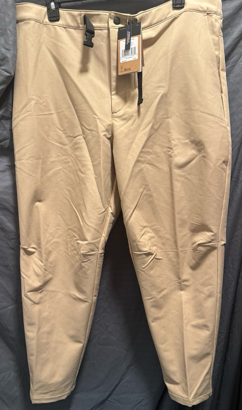 The North Face Camden Windwall Fleece Lined Soft Shell Pants Men’s 2XL Khaki Tan
