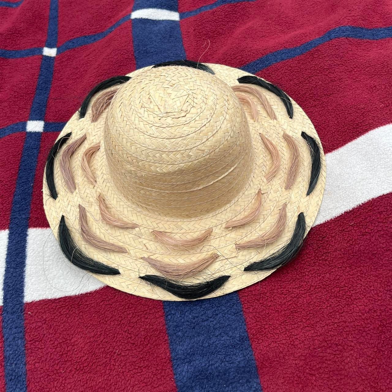 Vintage Anna Sui Corp. 100% straw dome hat Handmade in the Philippines