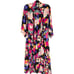 Vintage Natori Satin Floral Printed Night Gown and Robe Set Size S