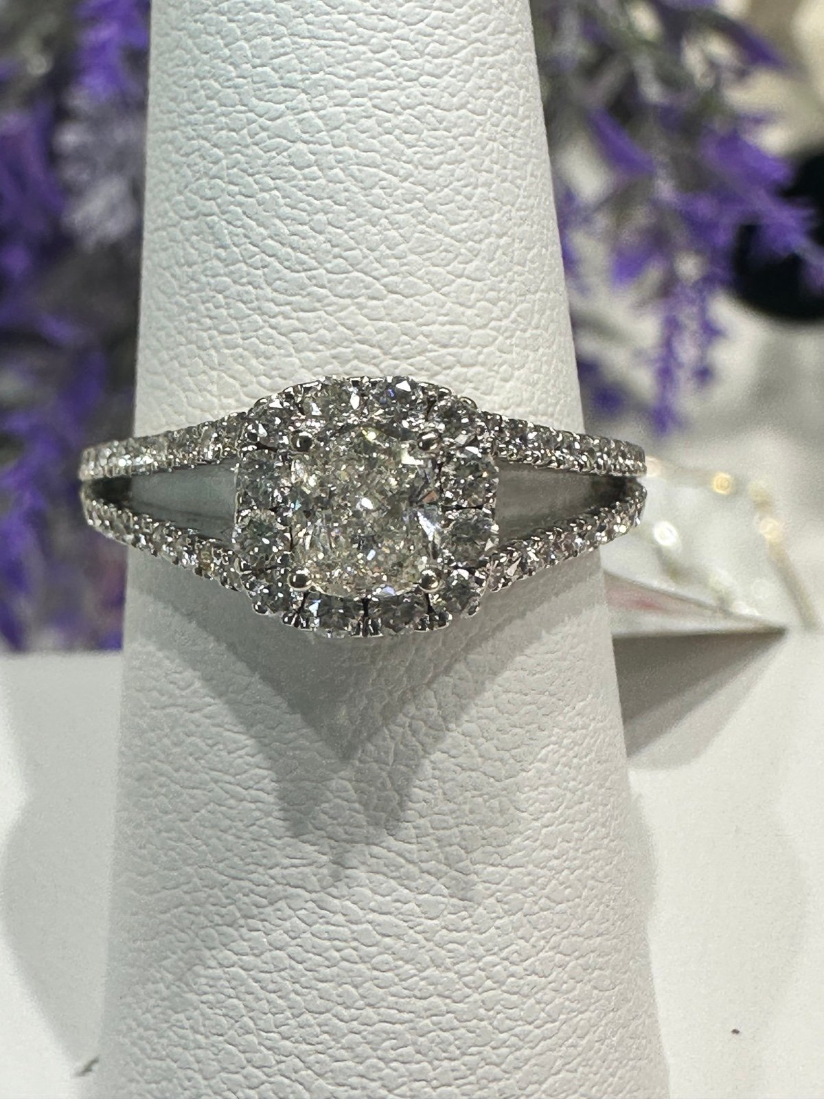 10k solid gold engagement, ring, natural diamond
