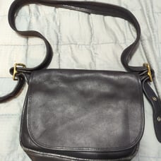 Coach Black Smooth Leather Satchel vintage