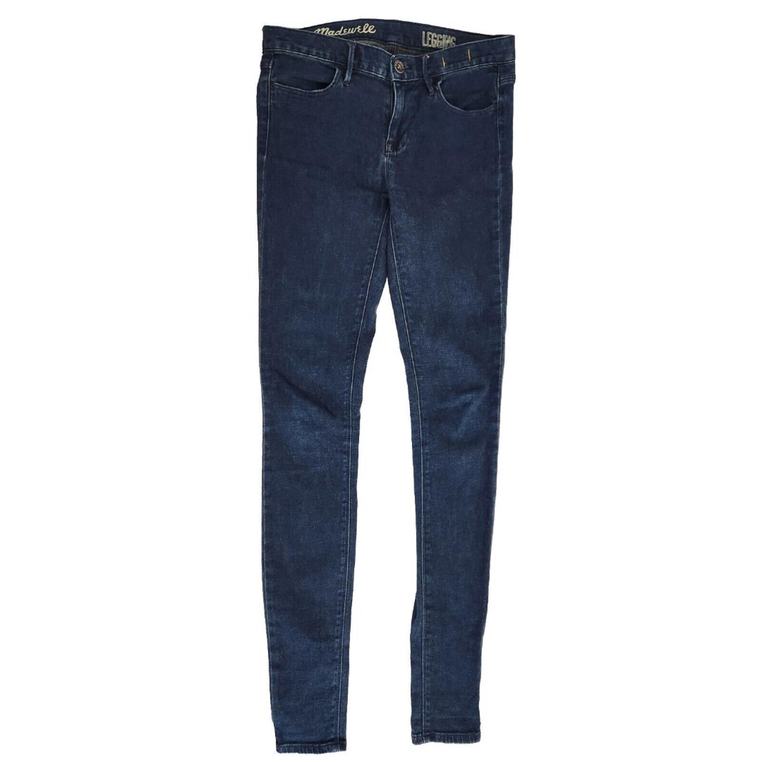 MADEWELL Legging Jeans Blue Dark Wash Mid Rise Pockets Women's Size 25