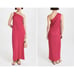 ENZA COSTA NWT Luxe Knit One Shoulder Pink Maxi Dress // S