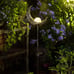 Moon Solar Garden Lights Outdoor Stakes, Waterproof Crackle Glass Metal