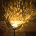 Moon Solar Garden Lights Outdoor Stakes, Waterproof Crackle Glass Metal