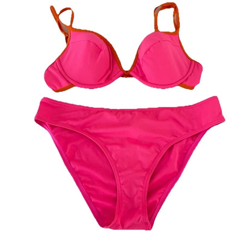 Kate Spade Swimsuit Two Piece Set Large Pink Bikini Feminine Summer Vacation