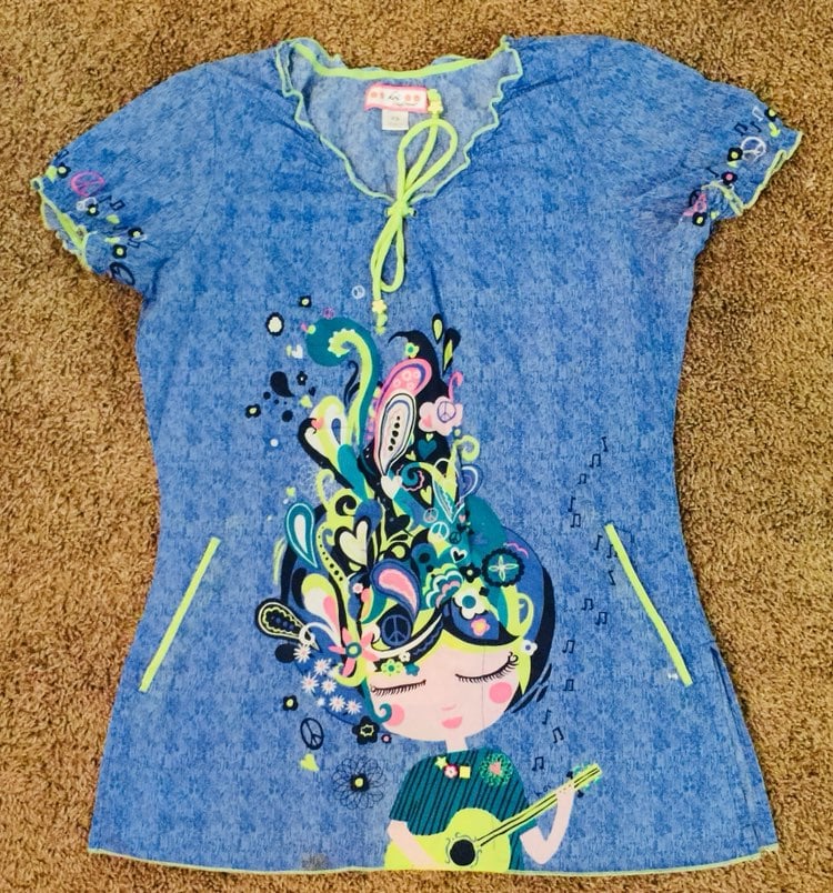 Original Unique Kio Womens XS Scrub Top