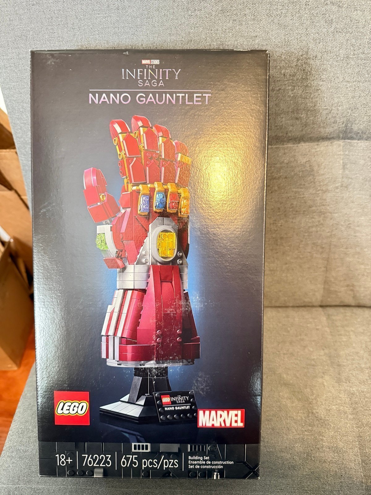 LEGO Marvel Nano Gauntlet Iron Man Model Infinity Saga Stones 76223 Avengers Set
