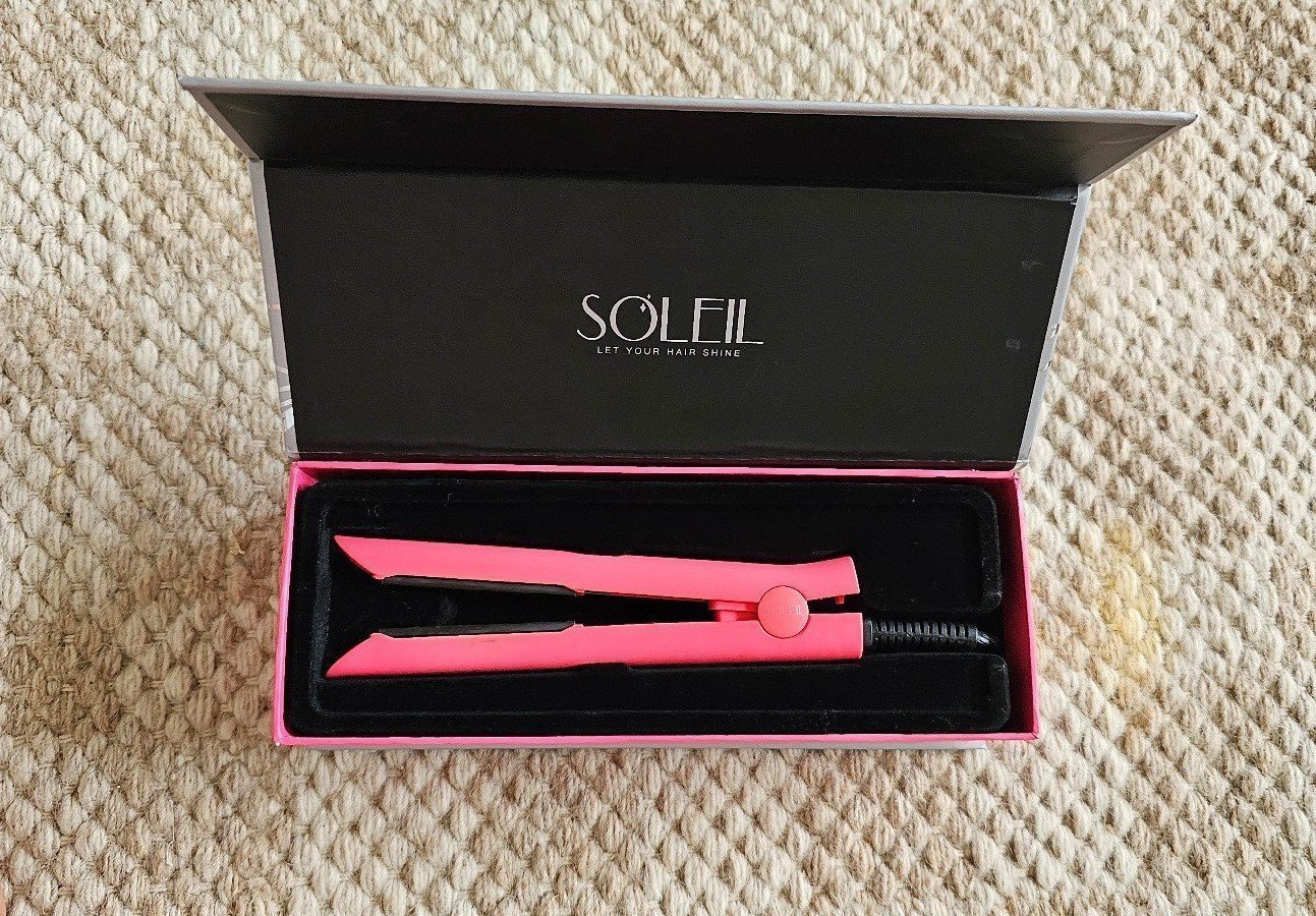 Soleil mini pink flat iron