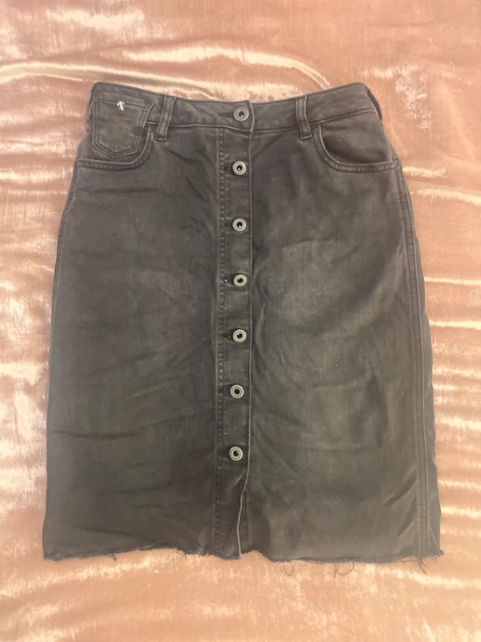 Black Denim Skirt