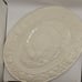 White Embossed Large Oval Turkey Platter; White Ceramic