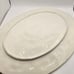 White Embossed Large Oval Turkey Platter; White Ceramic
