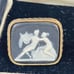 Rare Dante Incolay Stone cufflinks Roman God Apollo & Calliope Black White Gold