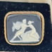 Rare Dante Incolay Stone cufflinks Roman God Apollo & Calliope Black White Gold