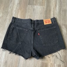 Levi’s 501 High Waisted Button Fly Festival Distressed Shorts Size 31 M L