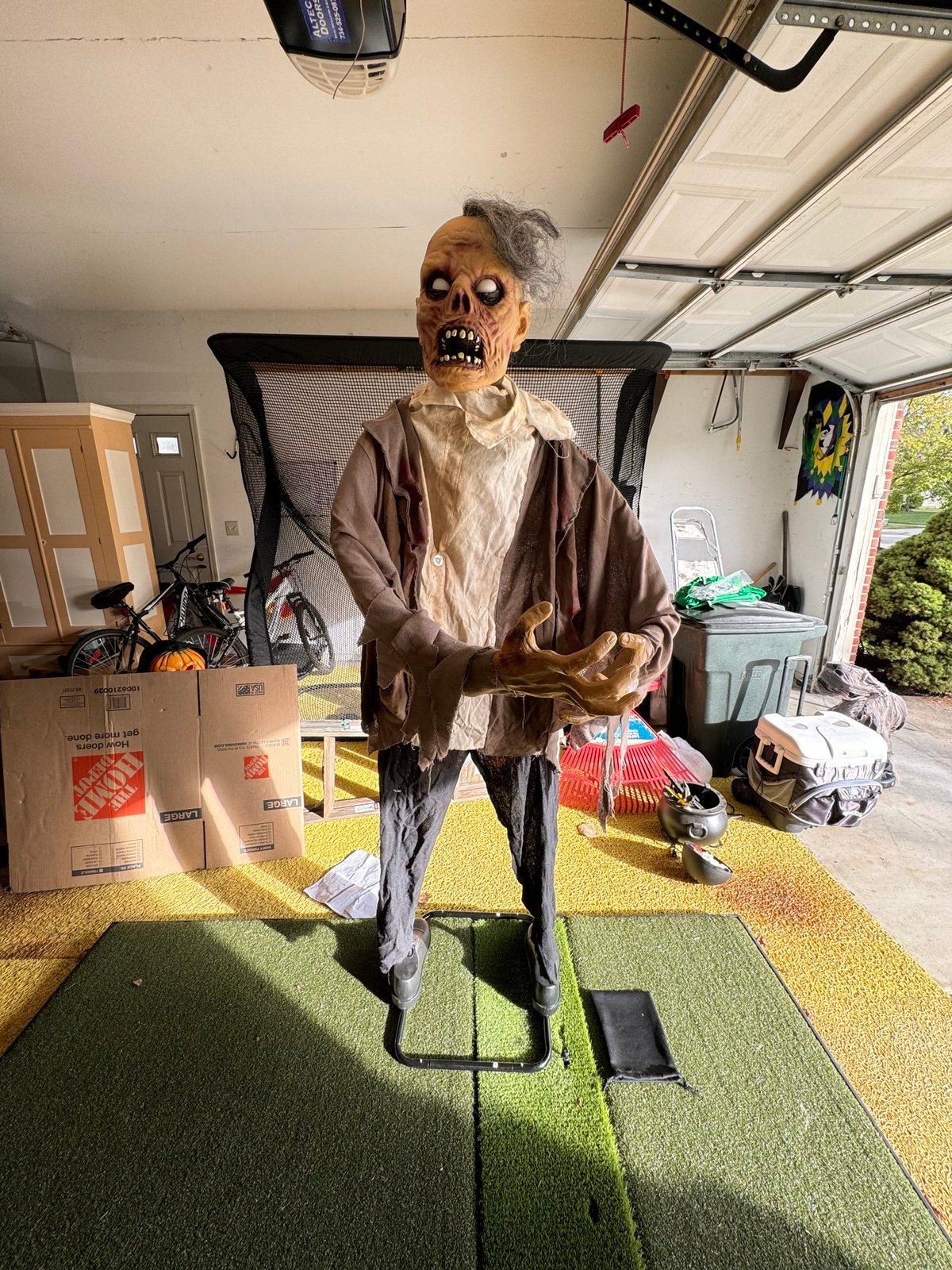 2018 Home Depot pan Asian 6ft animated zombie animatronic prop gemmy morbid