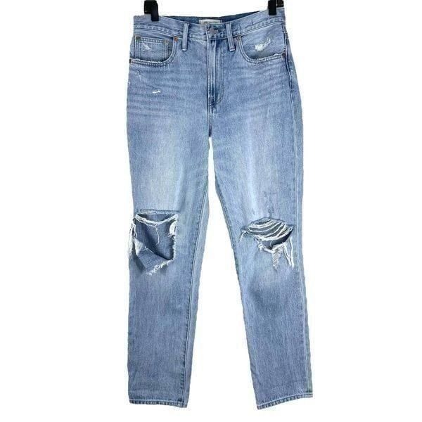 Madewell The Perfect Vintage Jean in Calabria Wash: Ripped Edition Sz 28