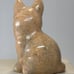Orange Calcite Cat Kitten Carving