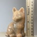 Orange Calcite Cat Kitten Carving