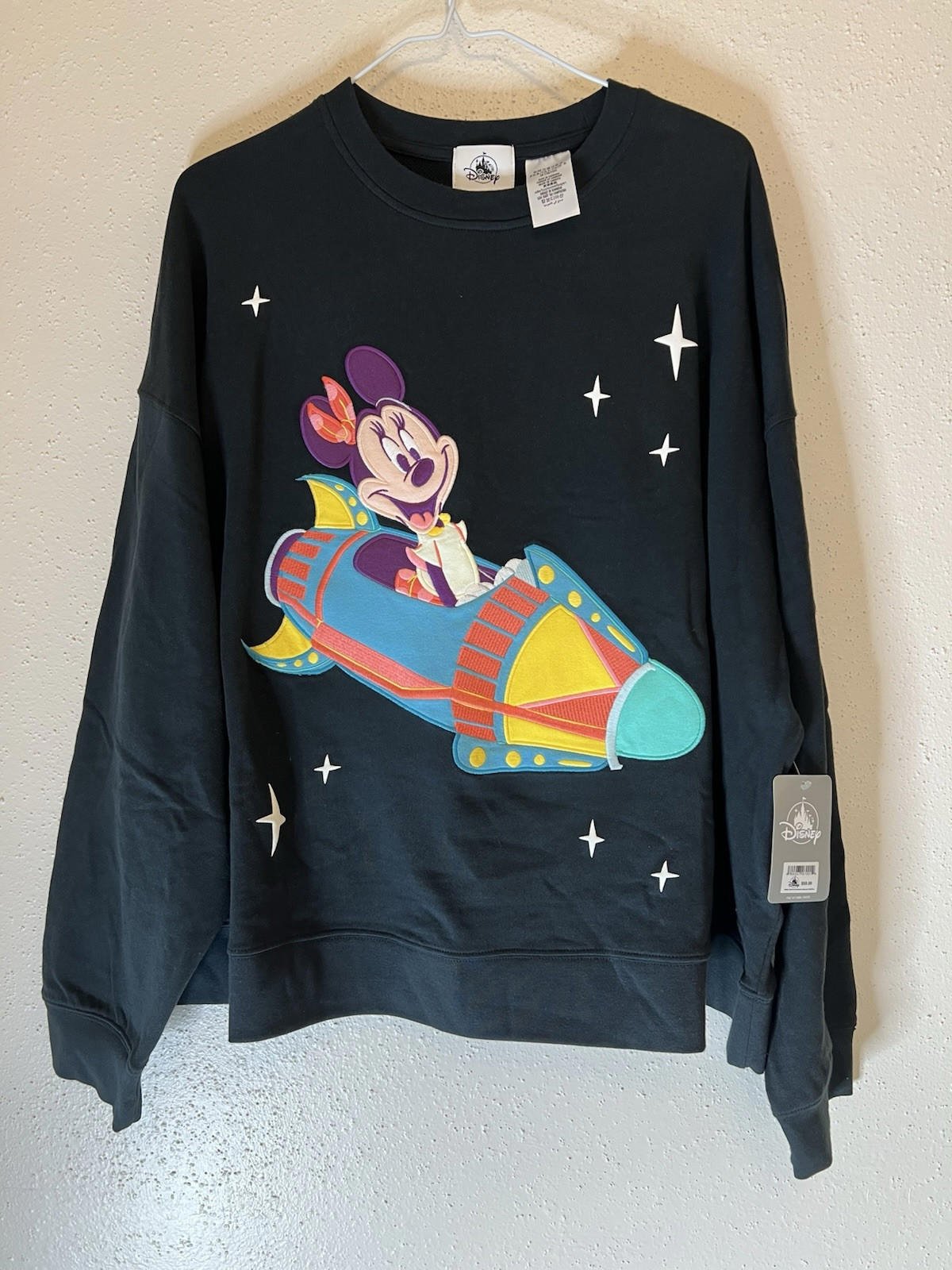 NWT Disney Spirit Jersey Adult 1X Black Disneyland Resort Spell-out