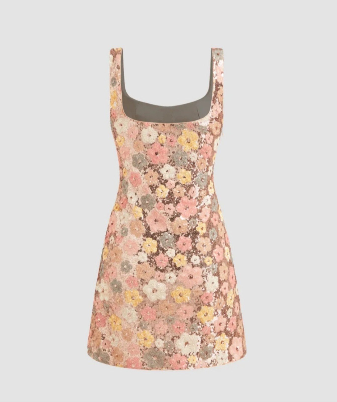 Size Large Flower Sequins Cider Brand Mini Dress