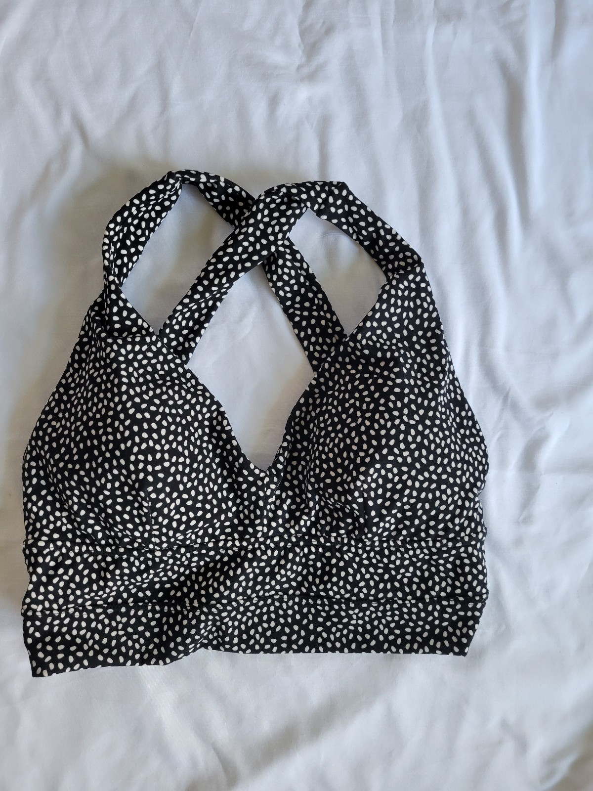 Buffbunny Alpha Sports Bra Black Bossy Print Small EUC