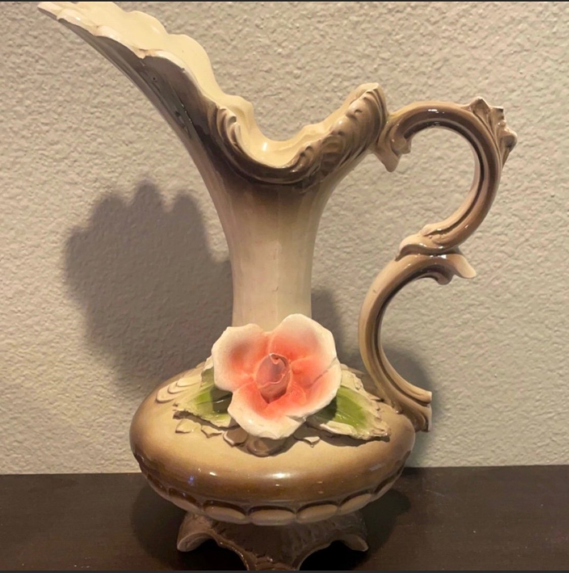 Vintage Italian Capodimonte porcelain flower vase