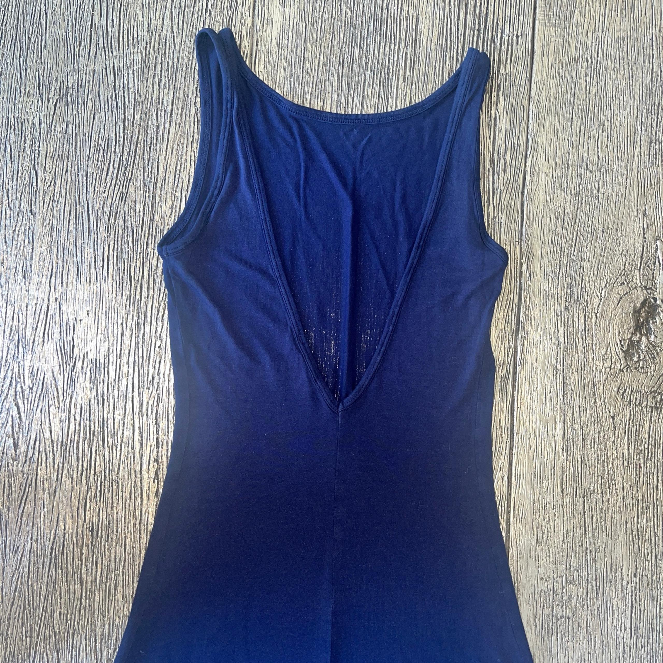 Forever 21 Ankle Length Fitted Dress Women's Medium Navy Blue