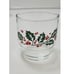 Vintage Indiana Glass Christmas Holly Berry Rocks Glasses/Punch Bowl 9 Pc Set